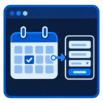 CalNForm logo, a calendar linked to a booking form